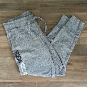 VS PINK Gray Cozy Jogger Sweat Pants